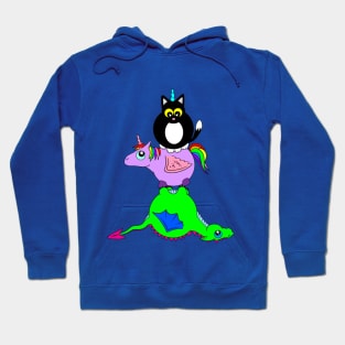 Kittycorn, unicorn and dragon Hoodie